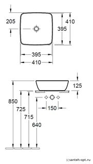 Раковина накладная Villeroy&Boch Artis 41784101, альпийский белый